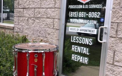 1970’s 15in Ludwig Marching Snare Red Sparkle Finish – RENTAL/SALE