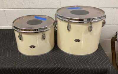 USED WHITE SLINGERLAND TOMS 2 SET-SALE