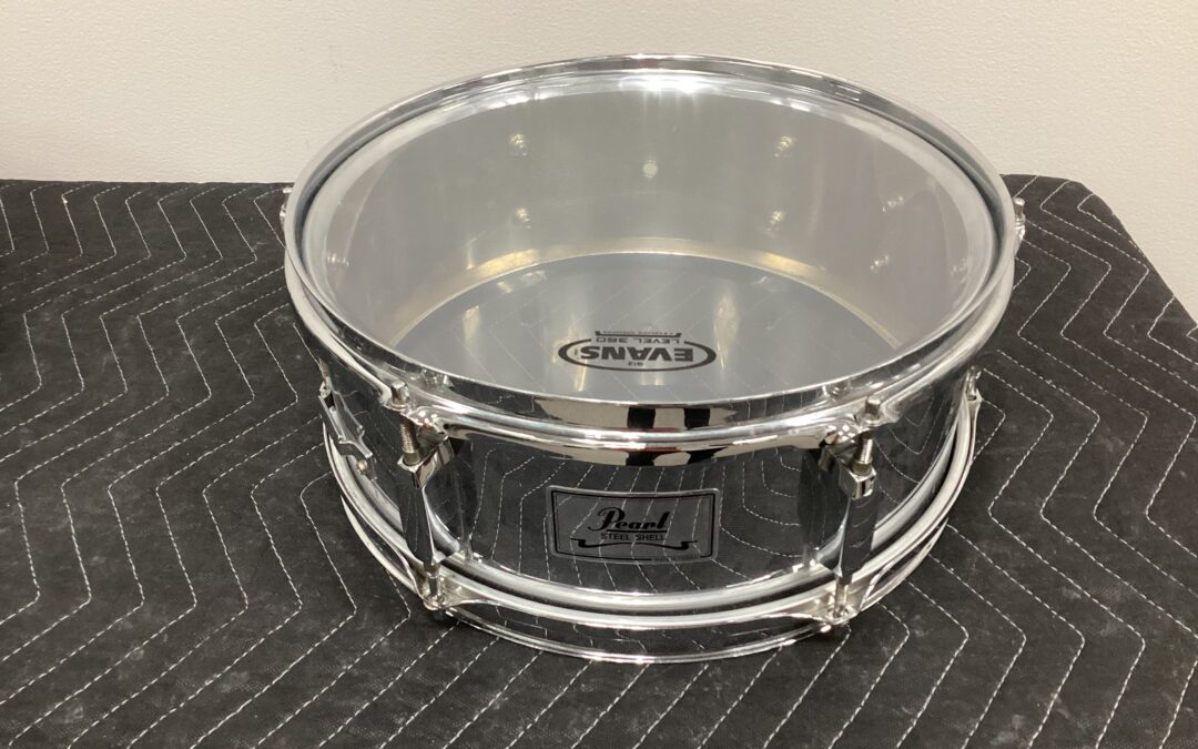 PEARL STEEL SHELL SNARE DRUM-SALE